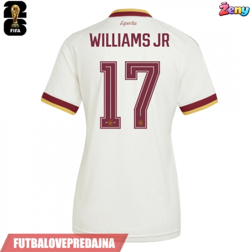 Lacne Ženy Futbalové dres Španielsko Nico Williams #17 MS 2026 Krátky Rukáv - Preč